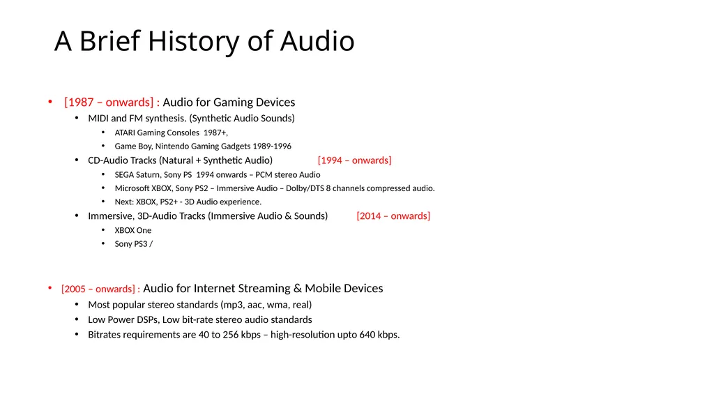 Object-Based Audio: A Signal Processing Overview - slide 5 of 34