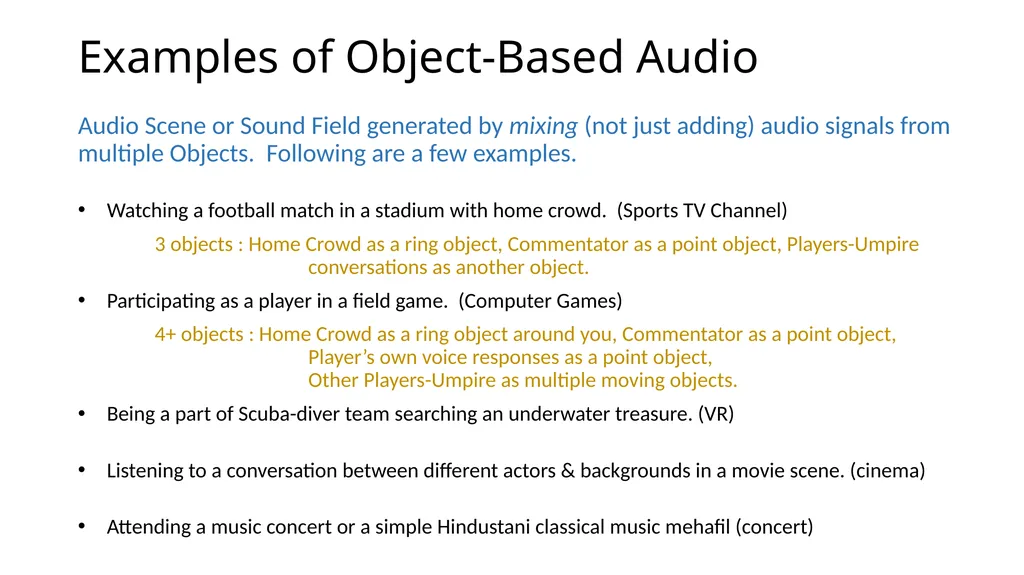 Object-Based Audio: A Signal Processing Overview - slide 8 of 34