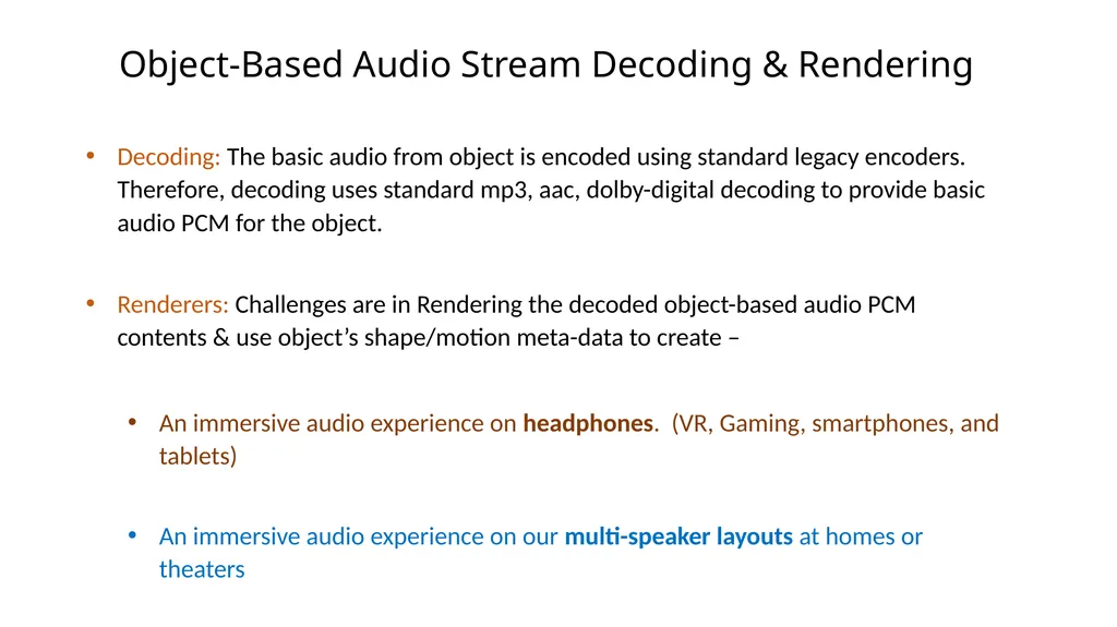 Object-Based Audio: A Signal Processing Overview - slide 16 of 34