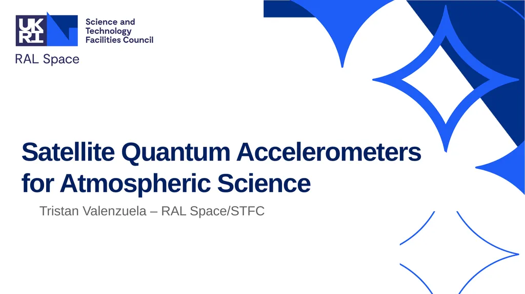 Satellite Quantum Accelerometers for Atmospheric - slide 1 of 20
