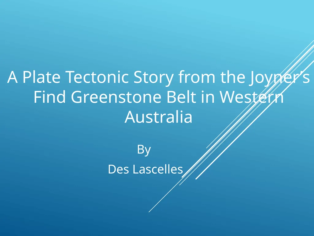 A Plate Tectonic Story from the Joyner’s Find - slide 1 of 21