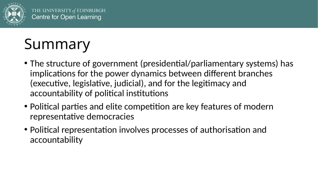 Democracy in Theory and Practice 5. Modern - slide 35 of 39