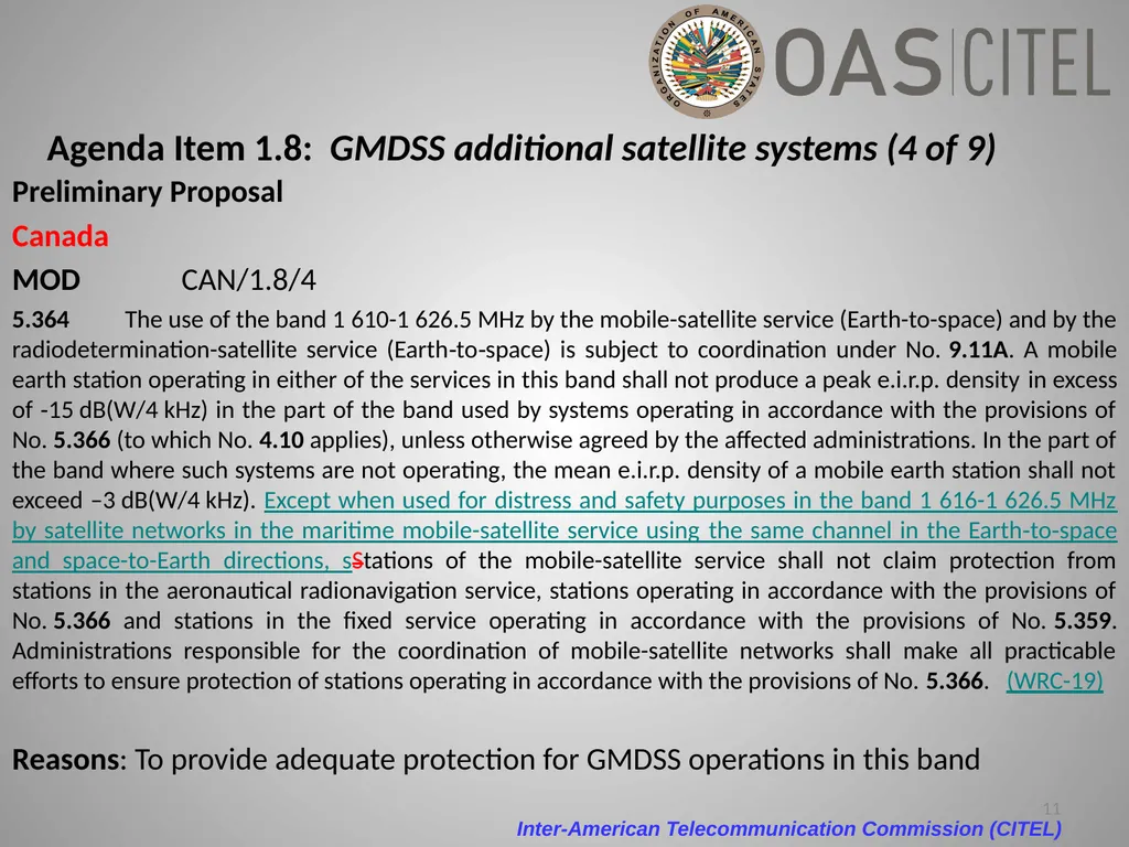 Inter-American Telecommunication Commission - slide 11 of 84