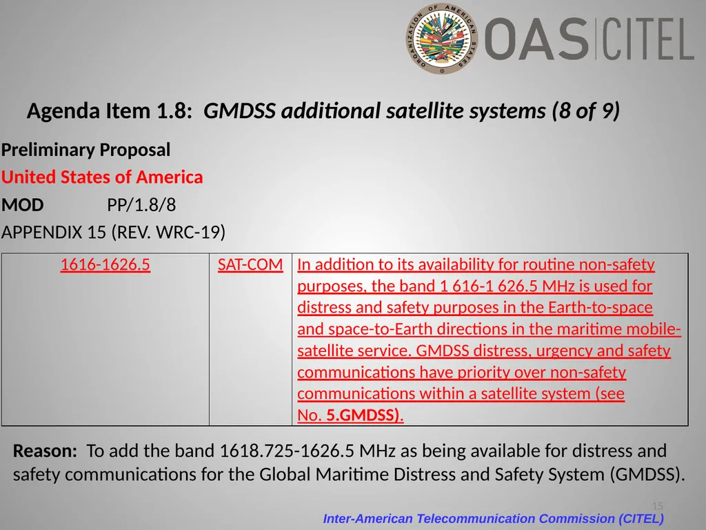 Inter-American Telecommunication Commission - slide 15 of 84
