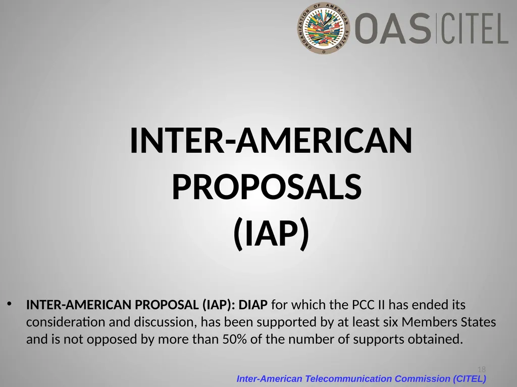 Inter-American Telecommunication Commission - slide 18 of 84
