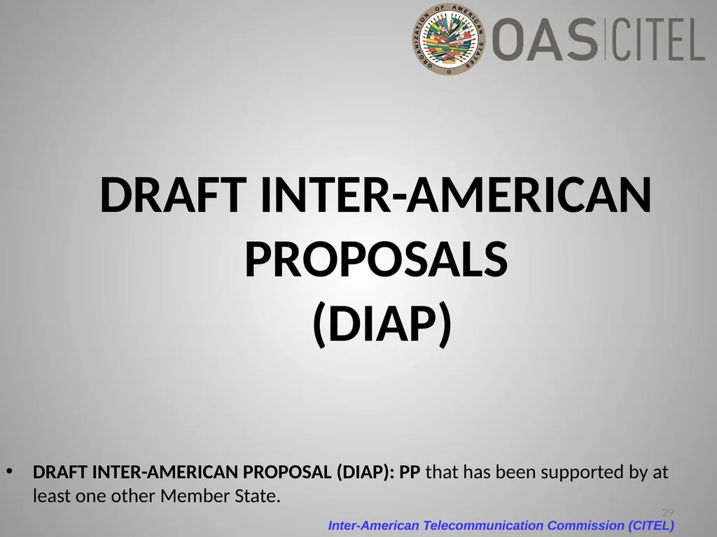 Inter-American Telecommunication Commission - slide 29 of 84