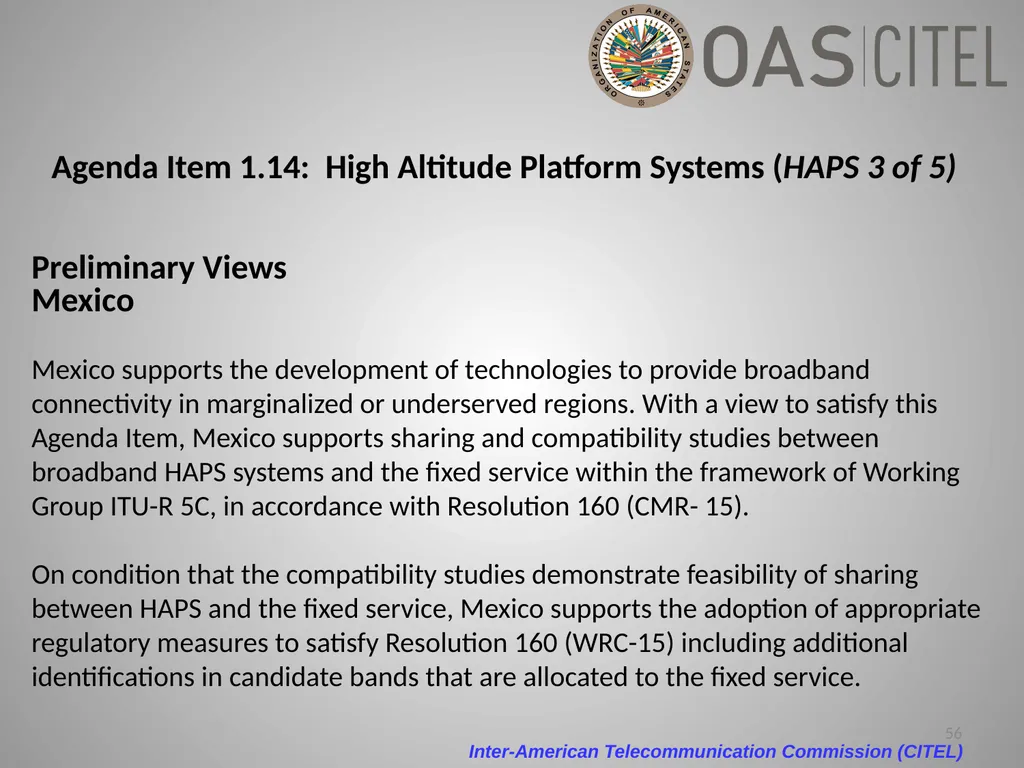 Inter-American Telecommunication Commission - slide 56 of 84