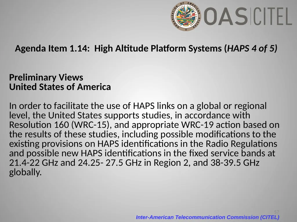 Inter-American Telecommunication Commission - slide 57 of 84