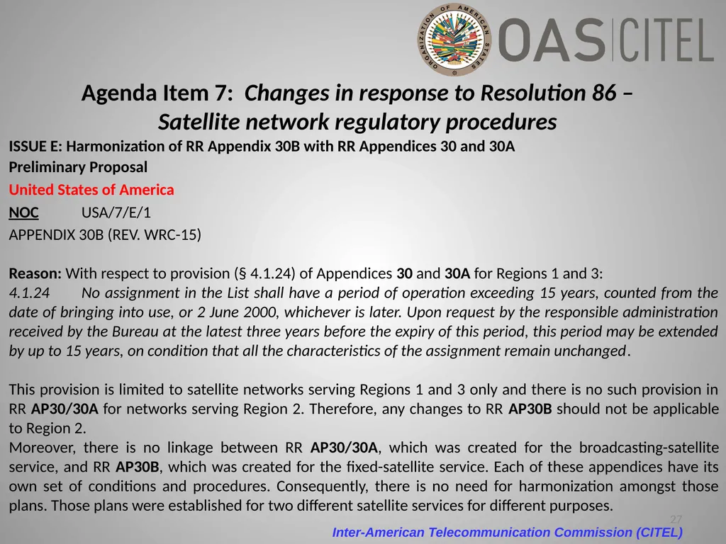 Inter-American Telecommunication Commission - slide 27 of 84