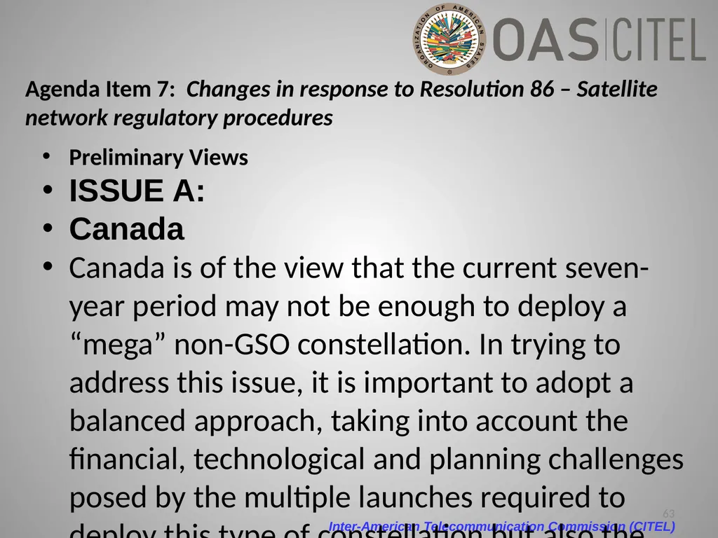 Inter-American Telecommunication Commission - slide 63 of 84