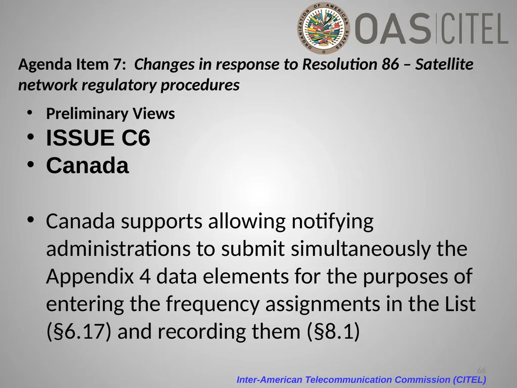 Inter-American Telecommunication Commission - slide 66 of 84