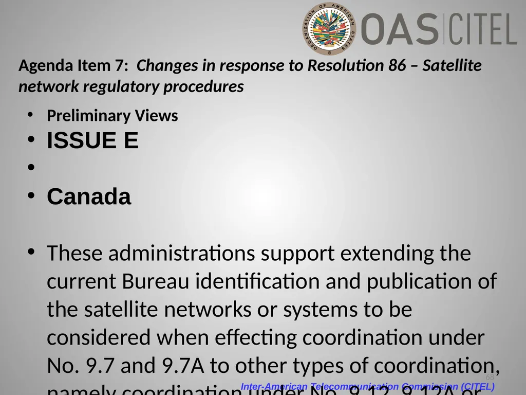 Inter-American Telecommunication Commission - slide 68 of 84