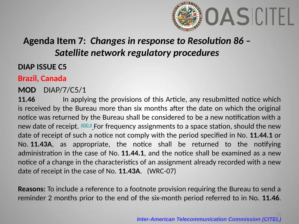 Inter-American Telecommunication Commission - slide 32 of 84