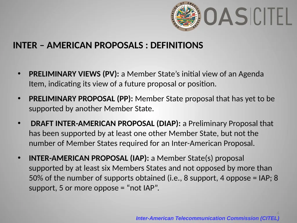 Inter-American Telecommunication Commission - slide 4 of 84