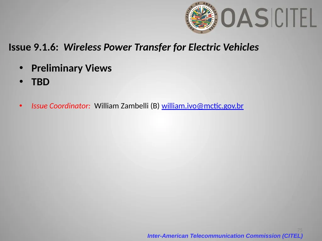 Inter-American Telecommunication Commission - slide 75 of 84