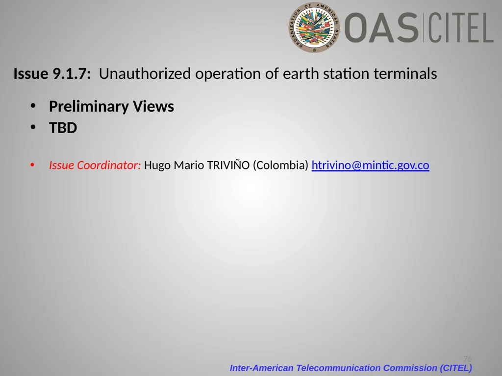 Inter-American Telecommunication Commission - slide 76 of 84