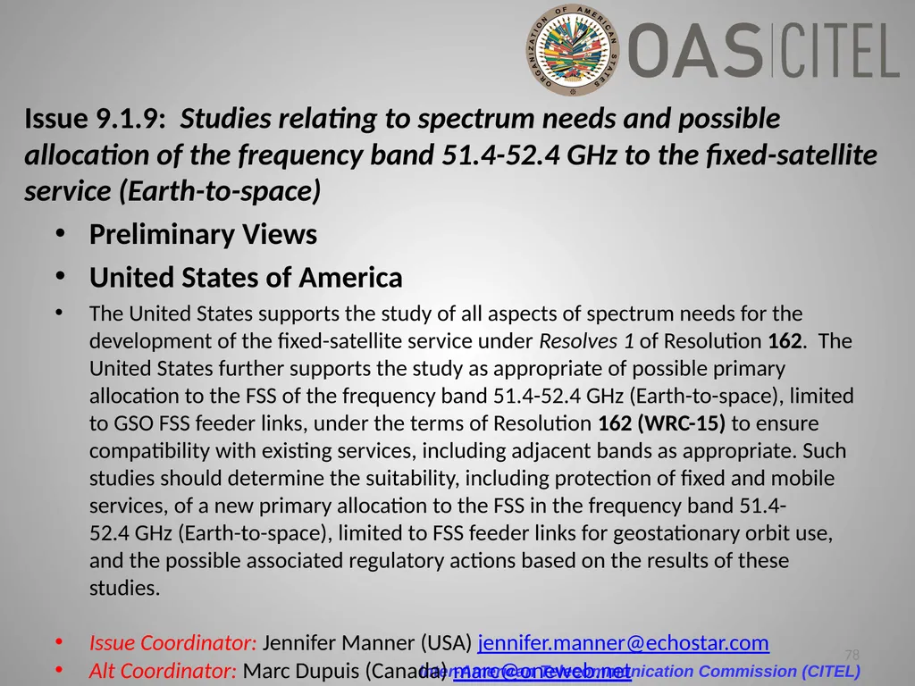 Inter-American Telecommunication Commission - slide 78 of 84