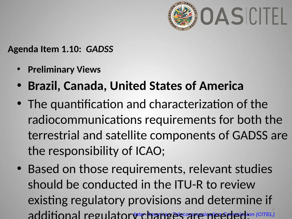 Inter-American Telecommunication Commission - slide 6 of 84