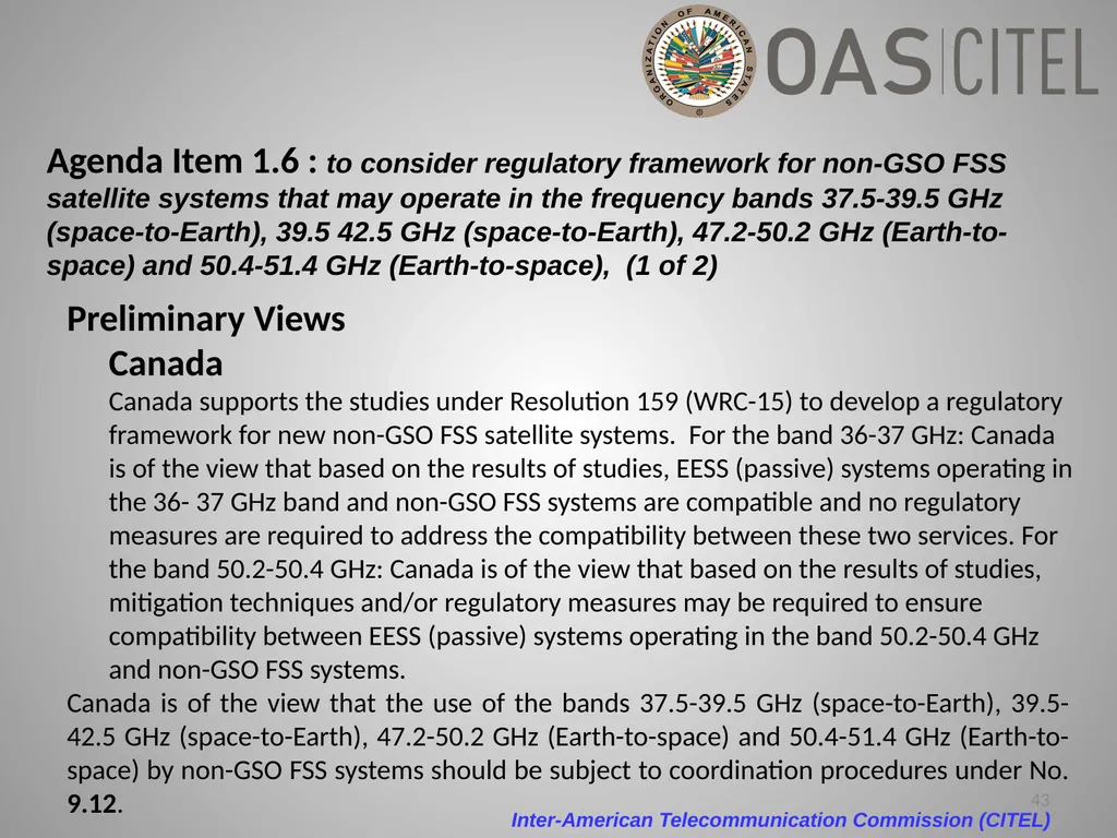 Inter-American Telecommunication Commission - slide 43 of 84
