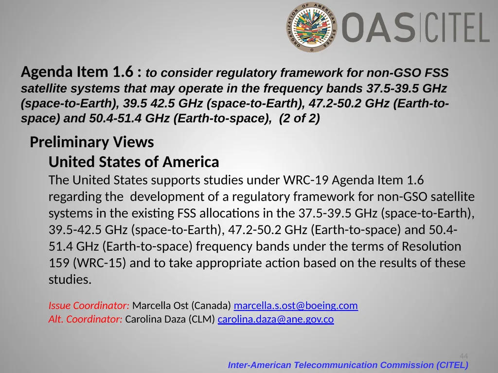 Inter-American Telecommunication Commission - slide 44 of 84