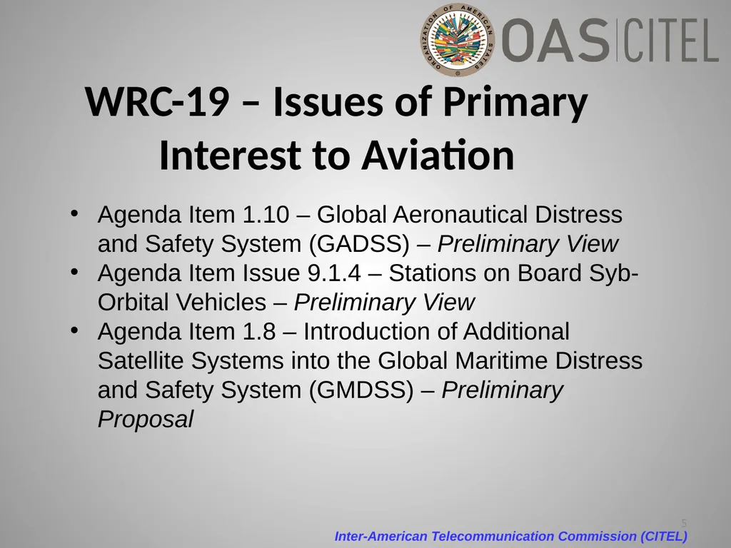 Inter-American Telecommunication Commission - slide 5 of 84