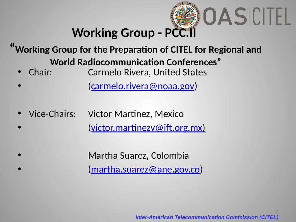Inter-American Telecommunication Commission - slide 2 of 84
