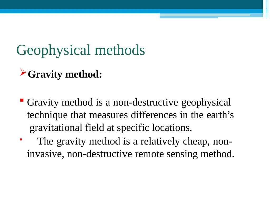Gravity Method Geophysics (Definition) Geophysics - slide 8 of 25