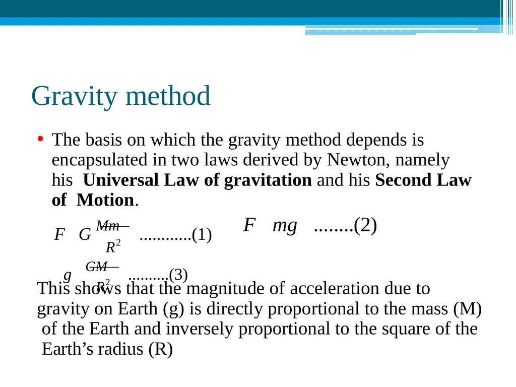 Gravity Method Geophysics (Definition) Geophysics - slide 13 of 25
