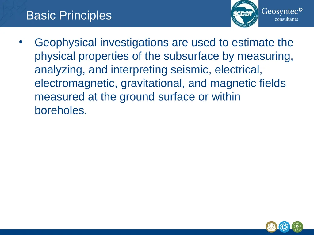 South Carolina DOT Training Workshop Geophysics - slide 5 of 16