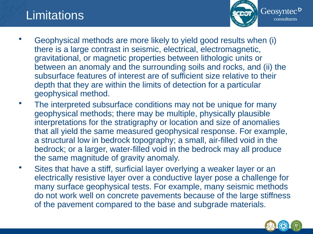 South Carolina DOT Training Workshop Geophysics - slide 7 of 16