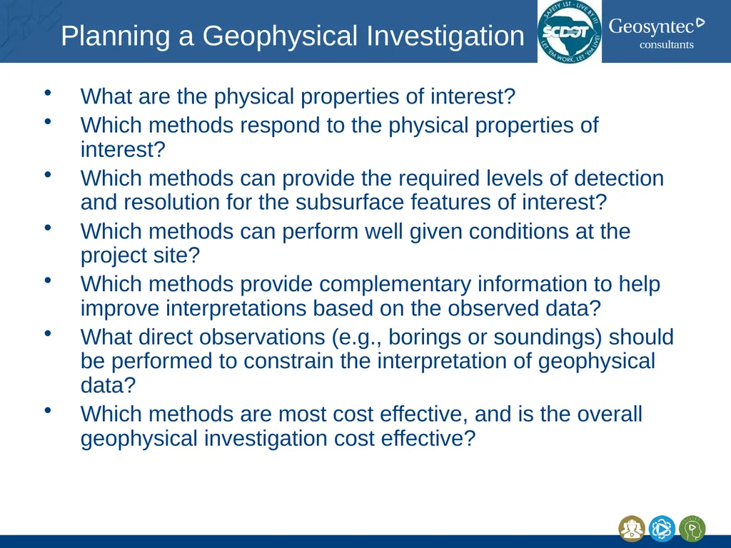 South Carolina DOT Training Workshop Geophysics - slide 11 of 16