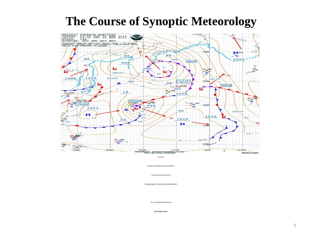 The Course of Synoptic Meteorology Lecture 5 - slide 1 of 17