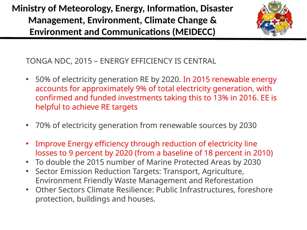 Ministry of Meteorology, Energy, Information, - slide 4 of 13