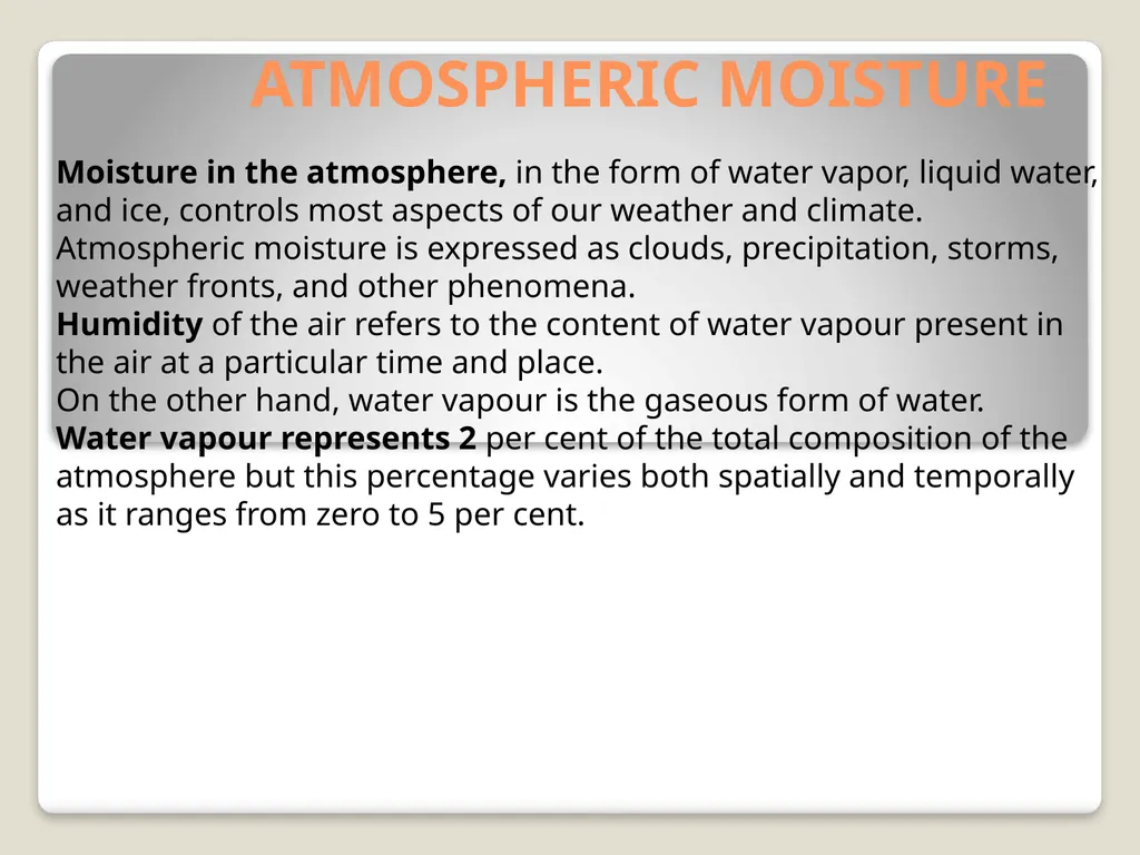 COURSE NAME: PHYSICAL GEOGRAPHY (Climatology and - slide 2 of 7