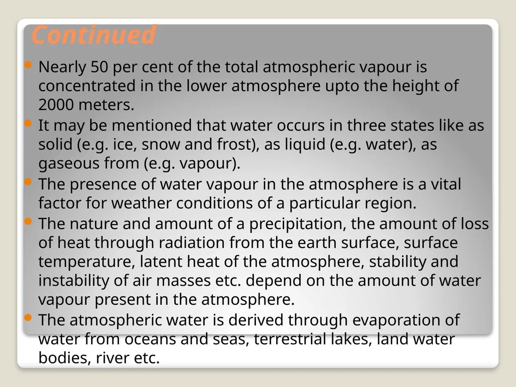 COURSE NAME: PHYSICAL GEOGRAPHY (Climatology and - slide 3 of 7