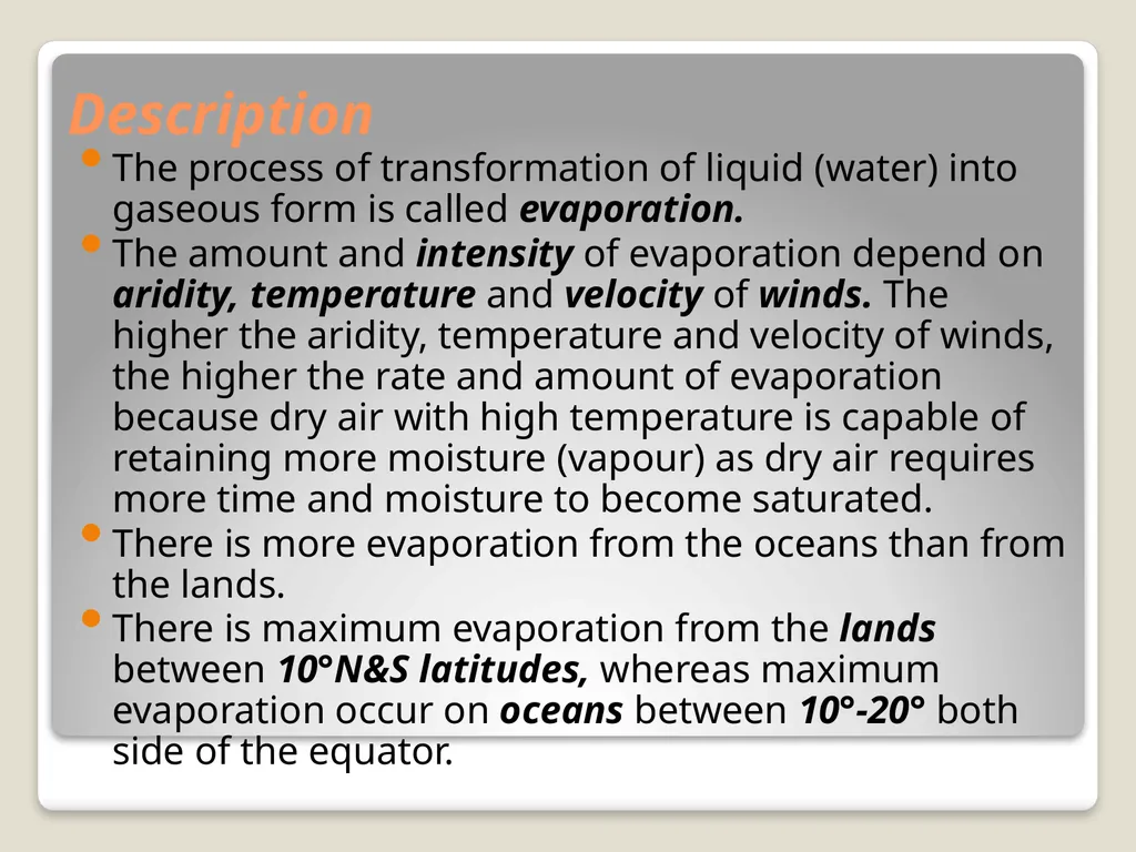 COURSE NAME: PHYSICAL GEOGRAPHY (Climatology and - slide 6 of 7
