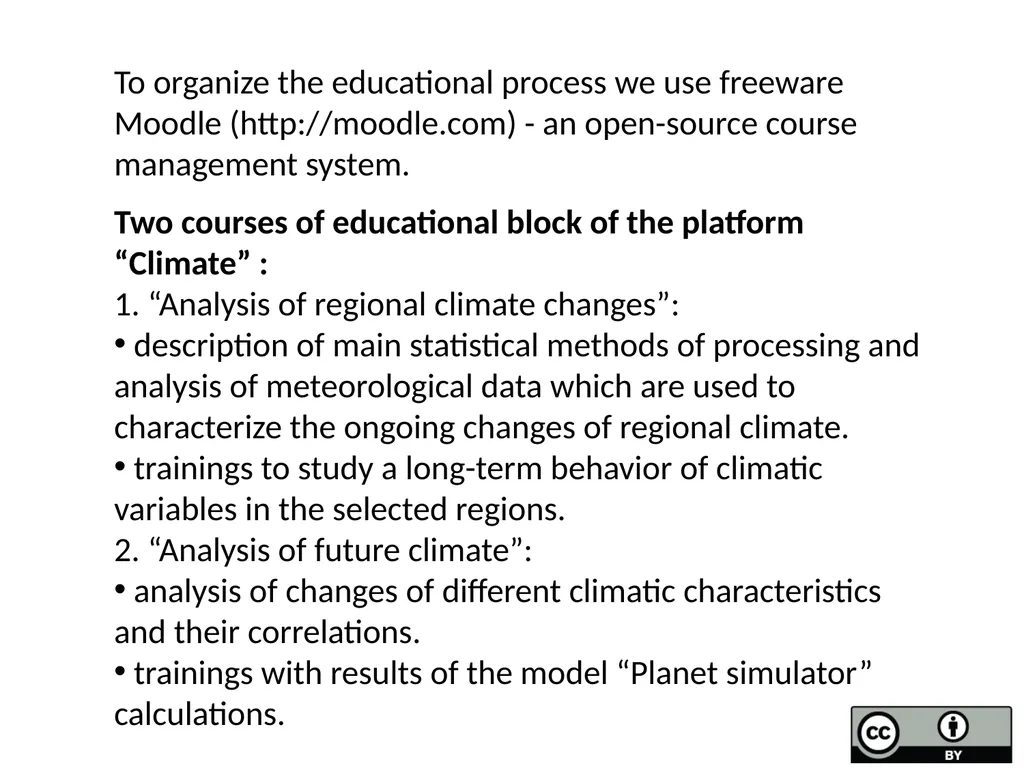 Educational process in modern climatology within - slide 4 of 11