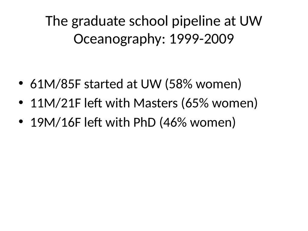 Where do all the oceanographers go? Career paths - slide 13 of 28