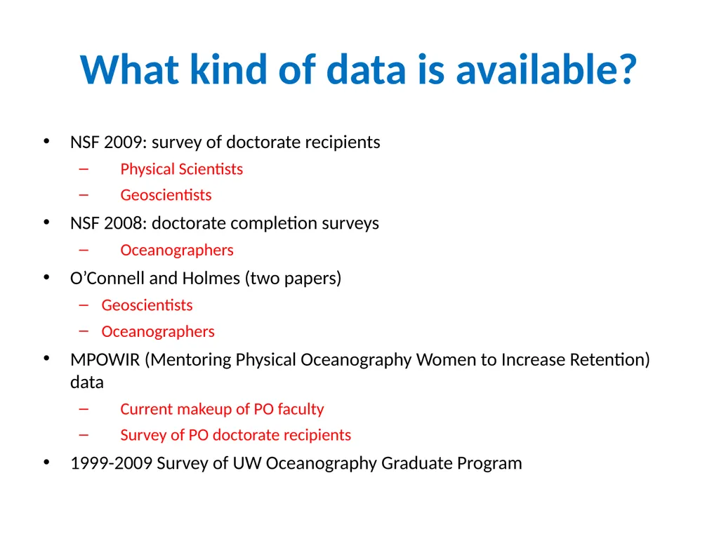 Where do all the oceanographers go? Career paths - slide 2 of 28