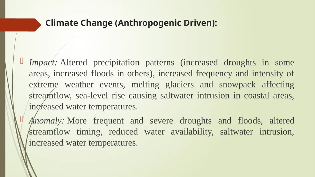 Anthropogenic Activities and River Basin Hydrology - slide 11 of 13