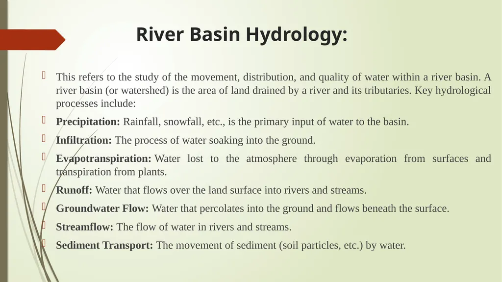 Anthropogenic Activities and River Basin Hydrology - slide 3 of 13
