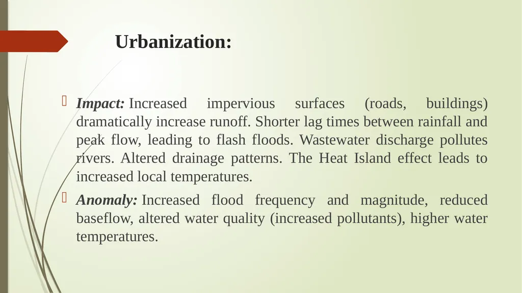 Anthropogenic Activities and River Basin Hydrology - slide 7 of 13