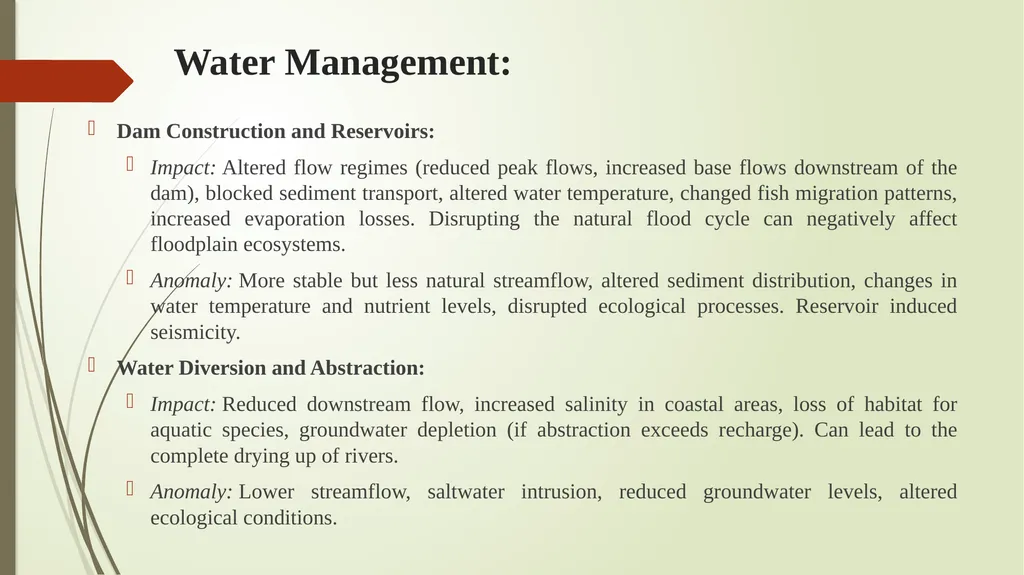 Anthropogenic Activities and River Basin Hydrology - slide 8 of 13