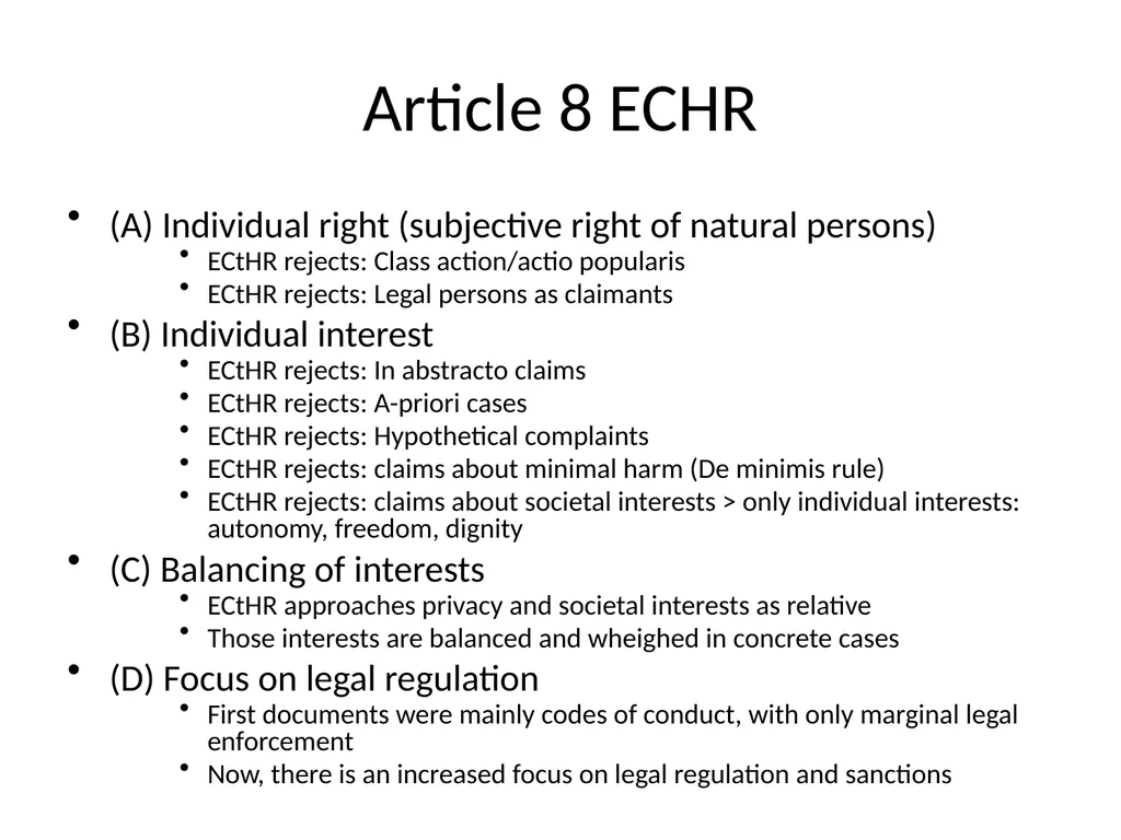 The ECtHR’s case law on data protection Bart van - slide 47 of 58