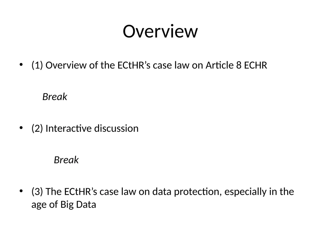 The ECtHR’s case law on data protection Bart van - slide 2 of 58