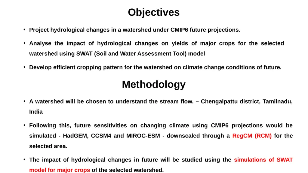 Hydrology and its impact on crop yields using SWAT - slide 4 of 7