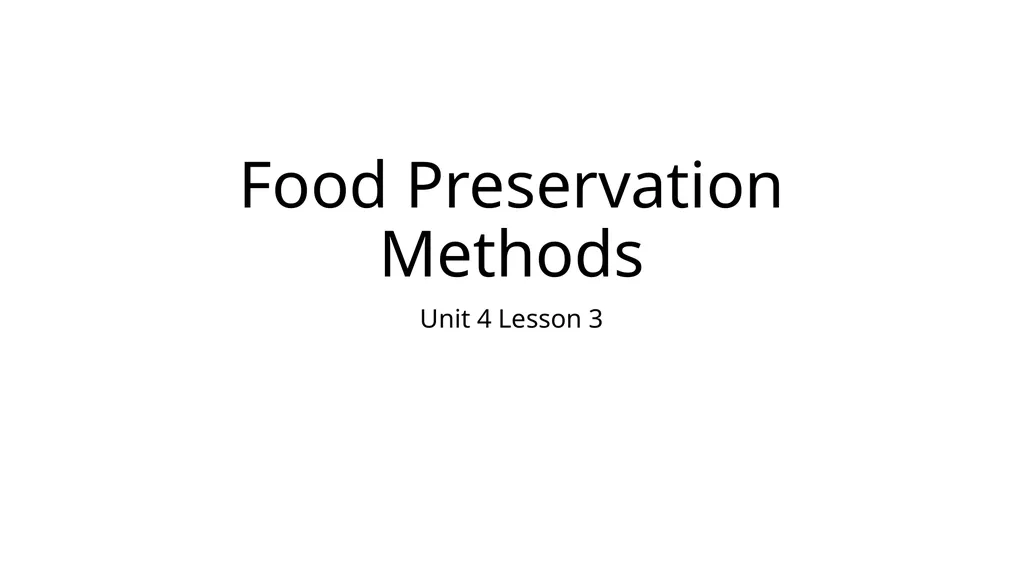 Food Science in Agriculture Unit 4 Food Science - slide 27 of 61