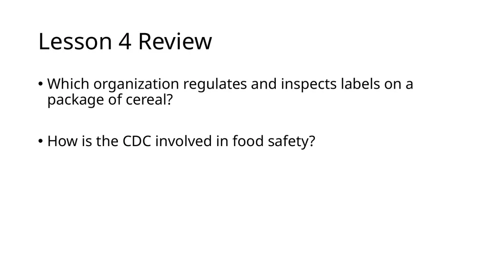 Food Science in Agriculture Unit 4 Food Science - slide 46 of 61
