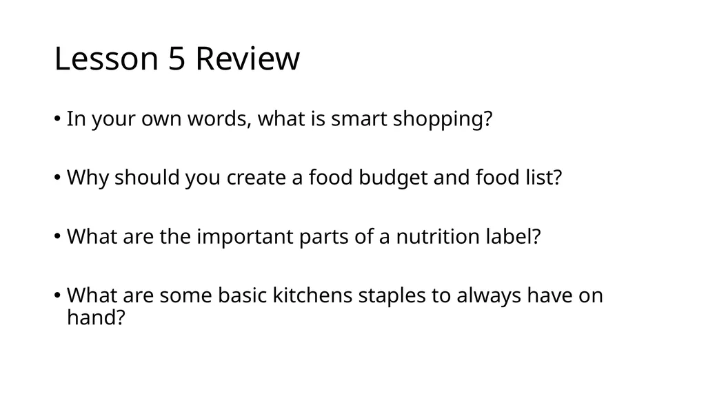Food Science in Agriculture Unit 4 Food Science - slide 61 of 61