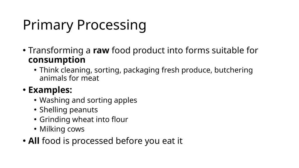 Food Science in Agriculture Unit 4 Food Science - slide 9 of 61